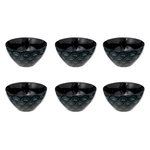 SECRET DE GOURMET Lot de 6 Bols  Jiling  46cl Bleu Indigo