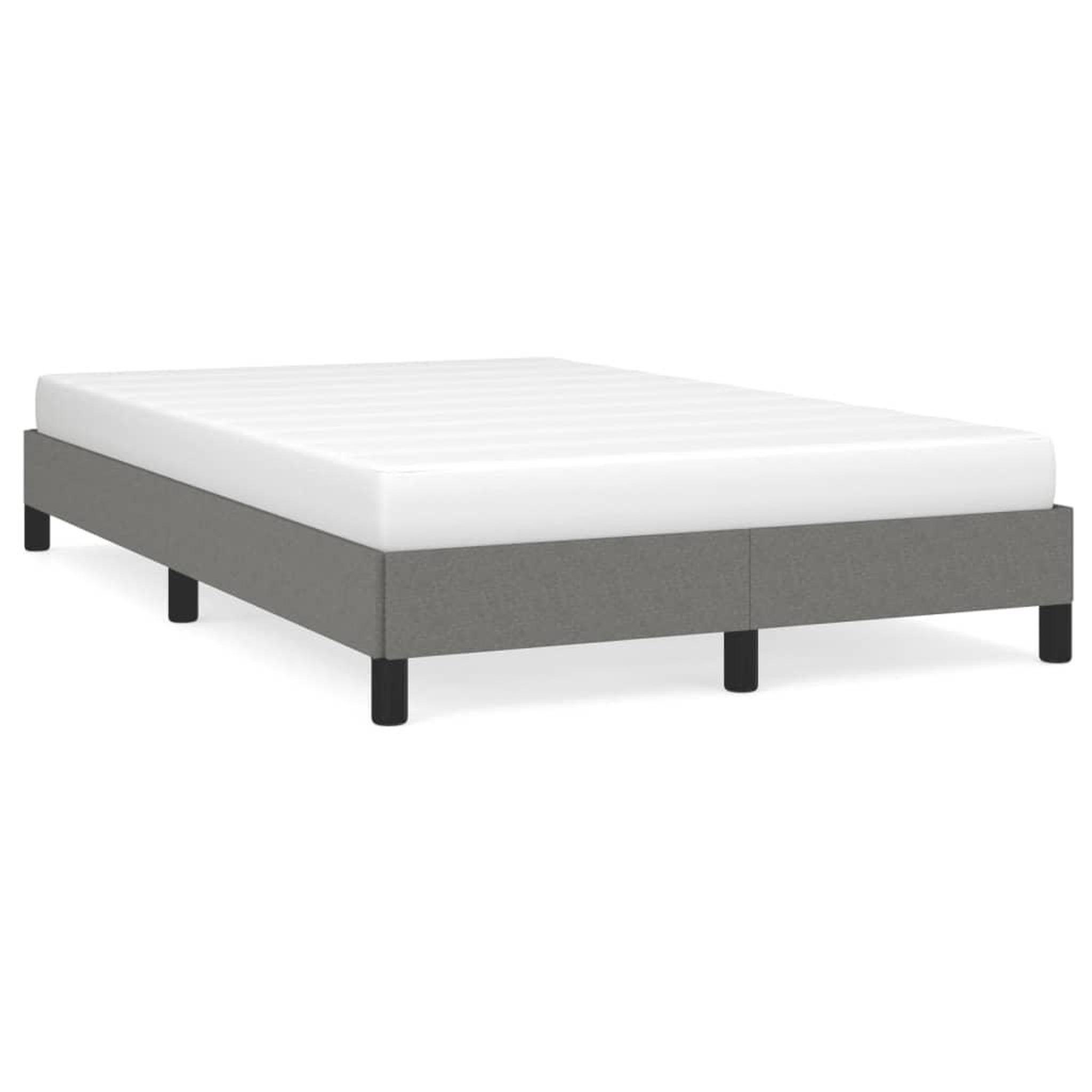 Voir la diapositive 2 : VIDAXL Cadre de lit sans matelas gris fonce 120x190 cm tissu