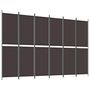Voir la diapositive 2 : VIDAXL Cloison de separation 6 panneaux Marron 300x200 cm Tissu