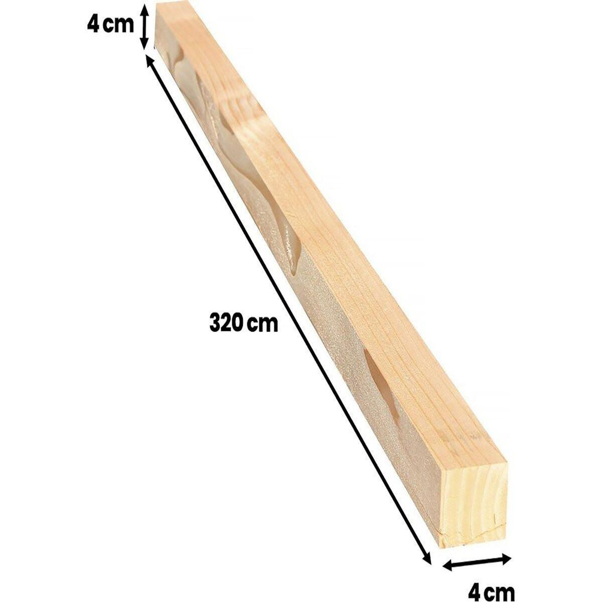 Habitat et Jardin Tasseau de bois -  3.2 M en 4 x 4 cm