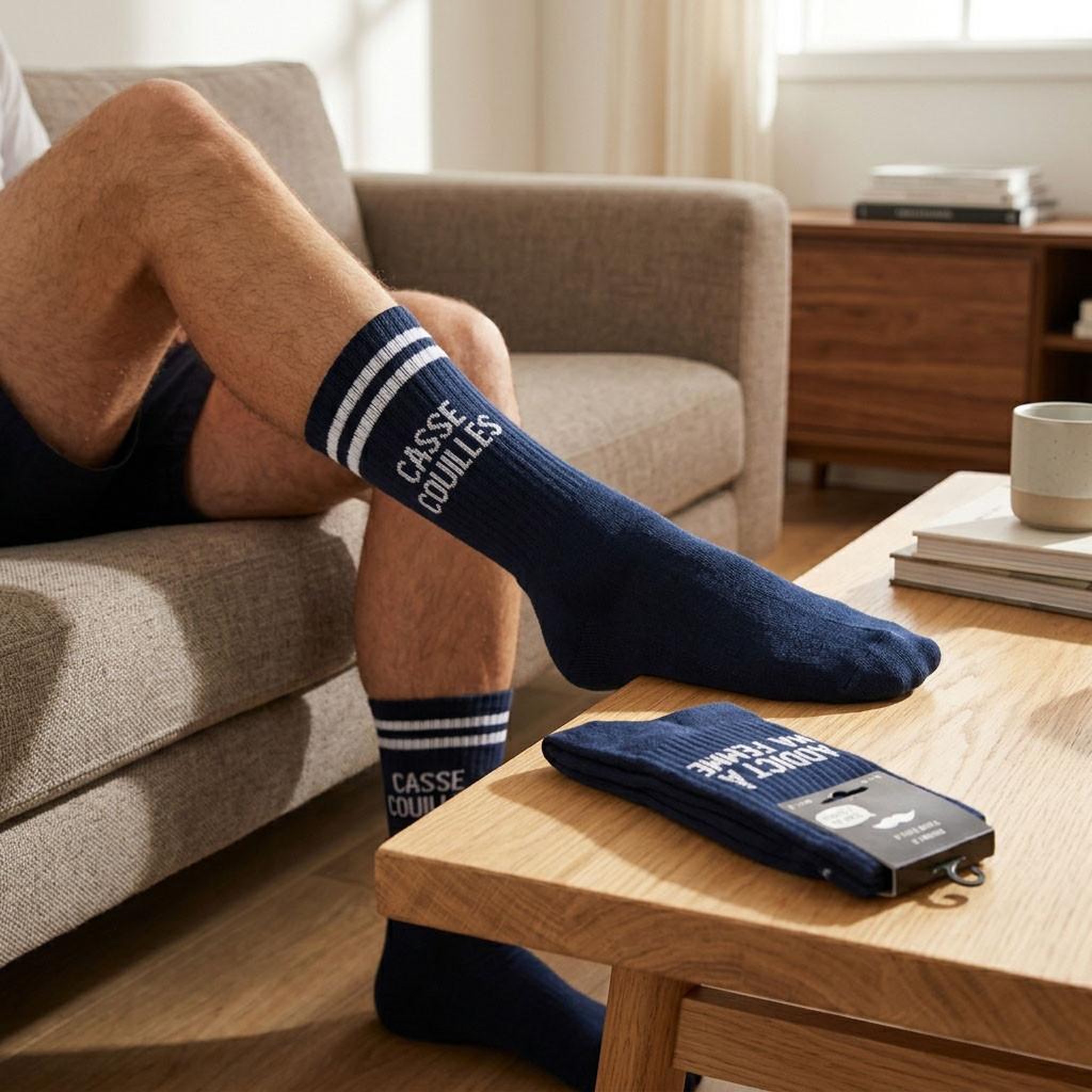 Voir la diapositive 5 : OZABI OZABI Chaussettes Homme Message Humoristiques Pack de 4 Paires