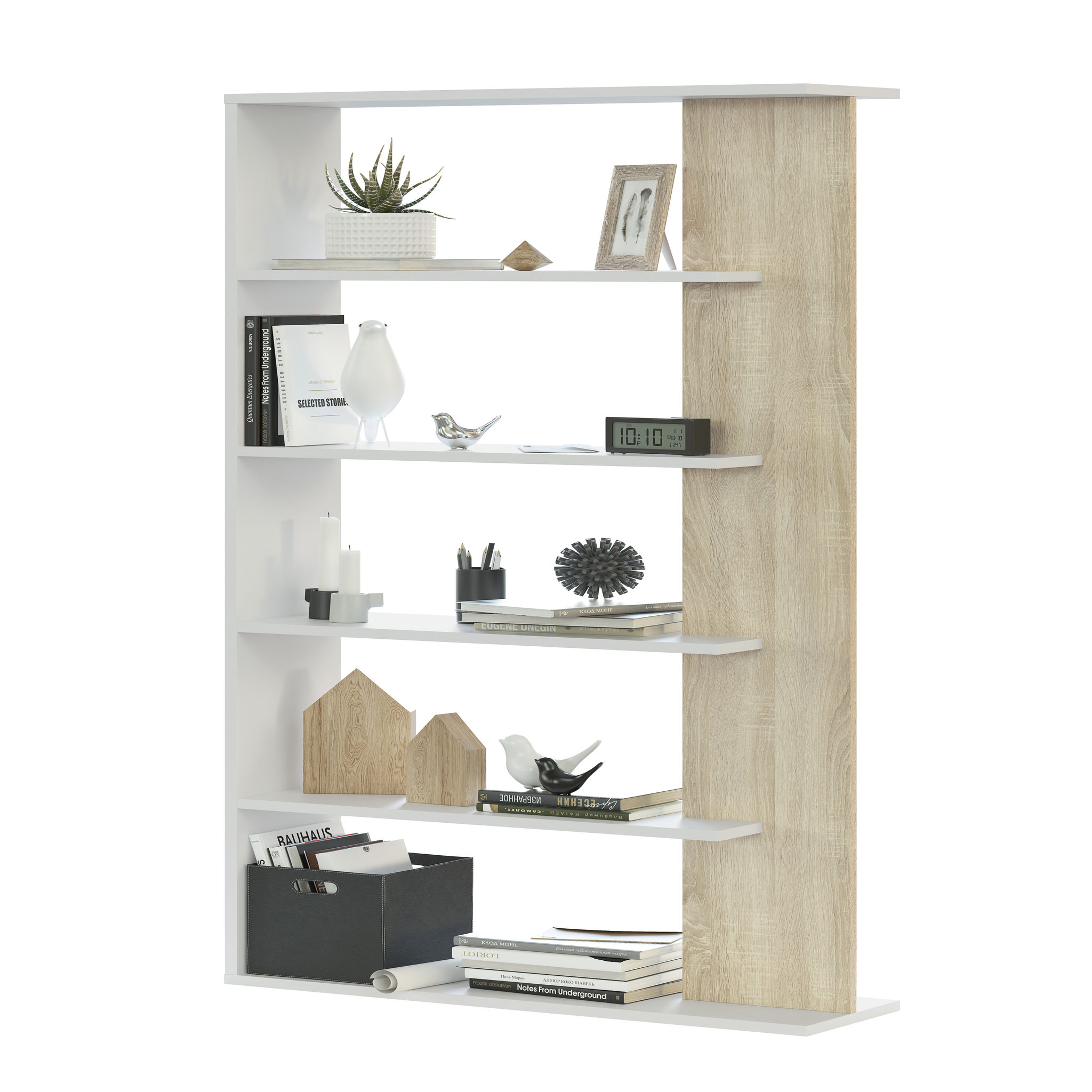 Voir la diapositive 1 : Bibliothèque 4 tablettes L90cm x H180cm SORO