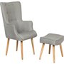 Voir la diapositive 1 : Habitat et Jardin Fauteuil style scandinave en tissu  Odense  - 1 place - Gris clair