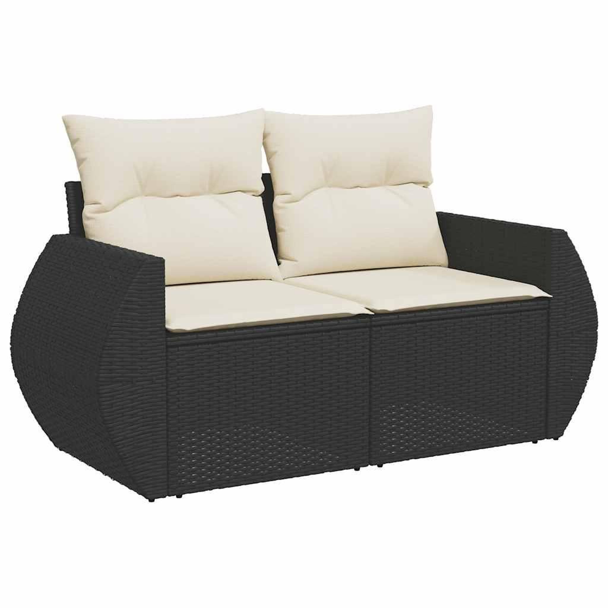 Voir la diapositive 4 : VIDAXL Salon de jardin 6 pcs avec coussins noir resine tressee