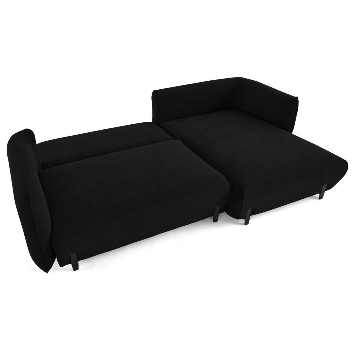LISA DESIGN Gianni - canapé d'angle droit 4 places convertible avec coffre en tissu