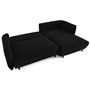 Voir la diapositive 2 : LISA DESIGN Gianni - canapé d'angle droit 4 places convertible avec coffre en tissu