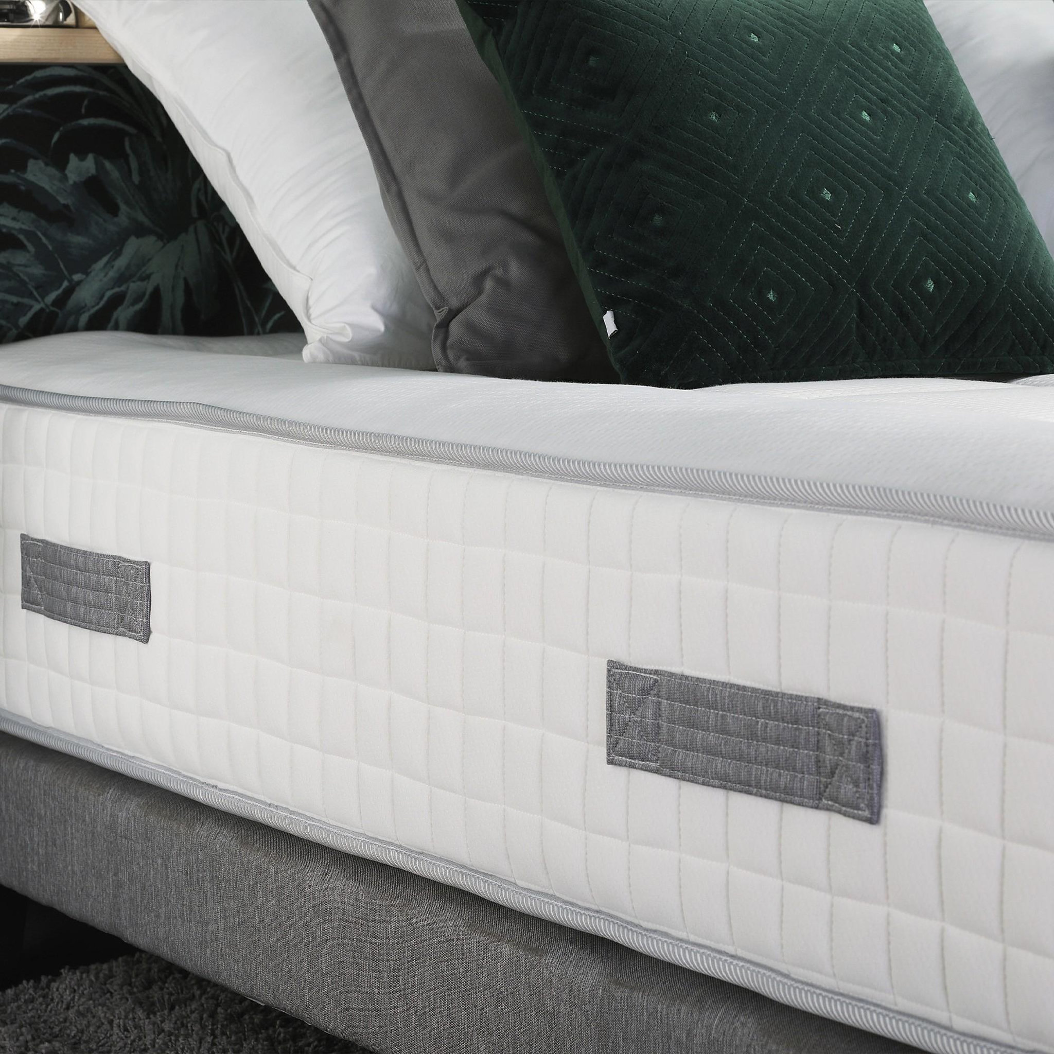 Voir la diapositive 6 : IDLITERIE Ensemble matelas Ressort 7 zones + sommier + oreiller + couette - FABRICATION FRANCAISE