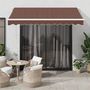 Voir la diapositive 1 : VIDAXL Auvent manuel retractable marron 300x250 cm
