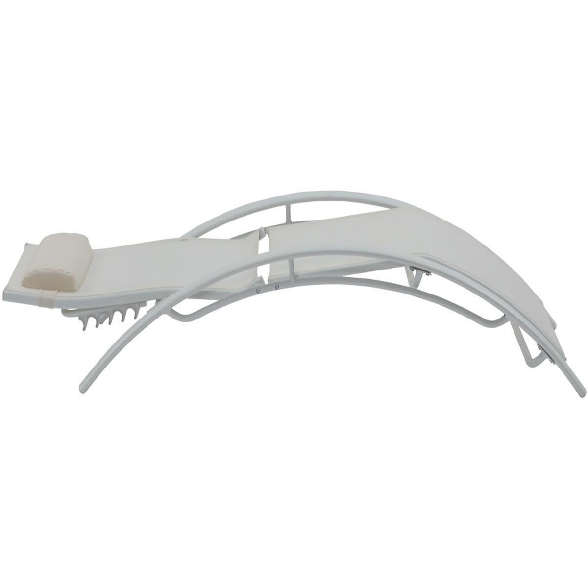 Habitat et Jardin Bain de soleil en aluminium  Beauty  - Phoenix - Ecru - Lot de 2