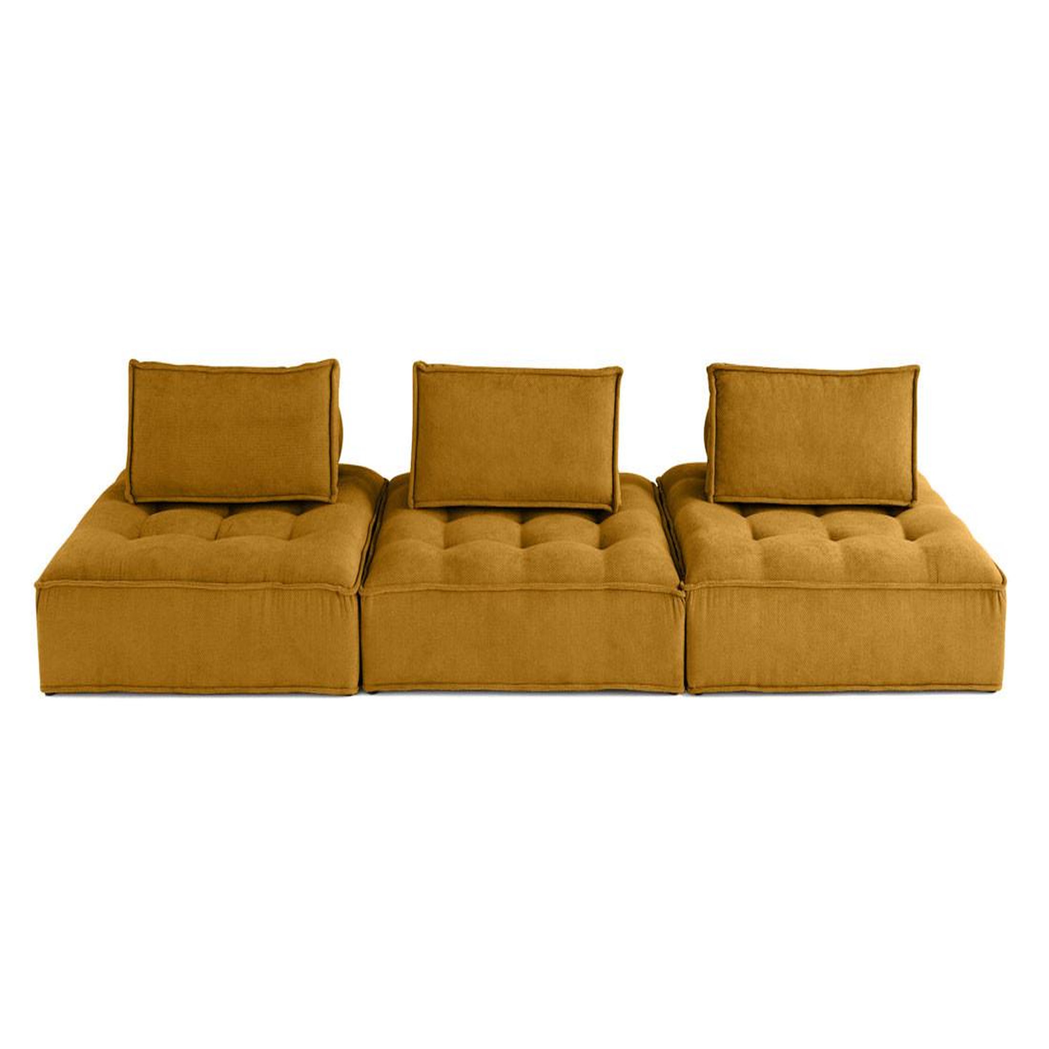Voir la diapositive 1 : LISA DESIGN Marisol - canapé modulable droit 3 places - velours texturé