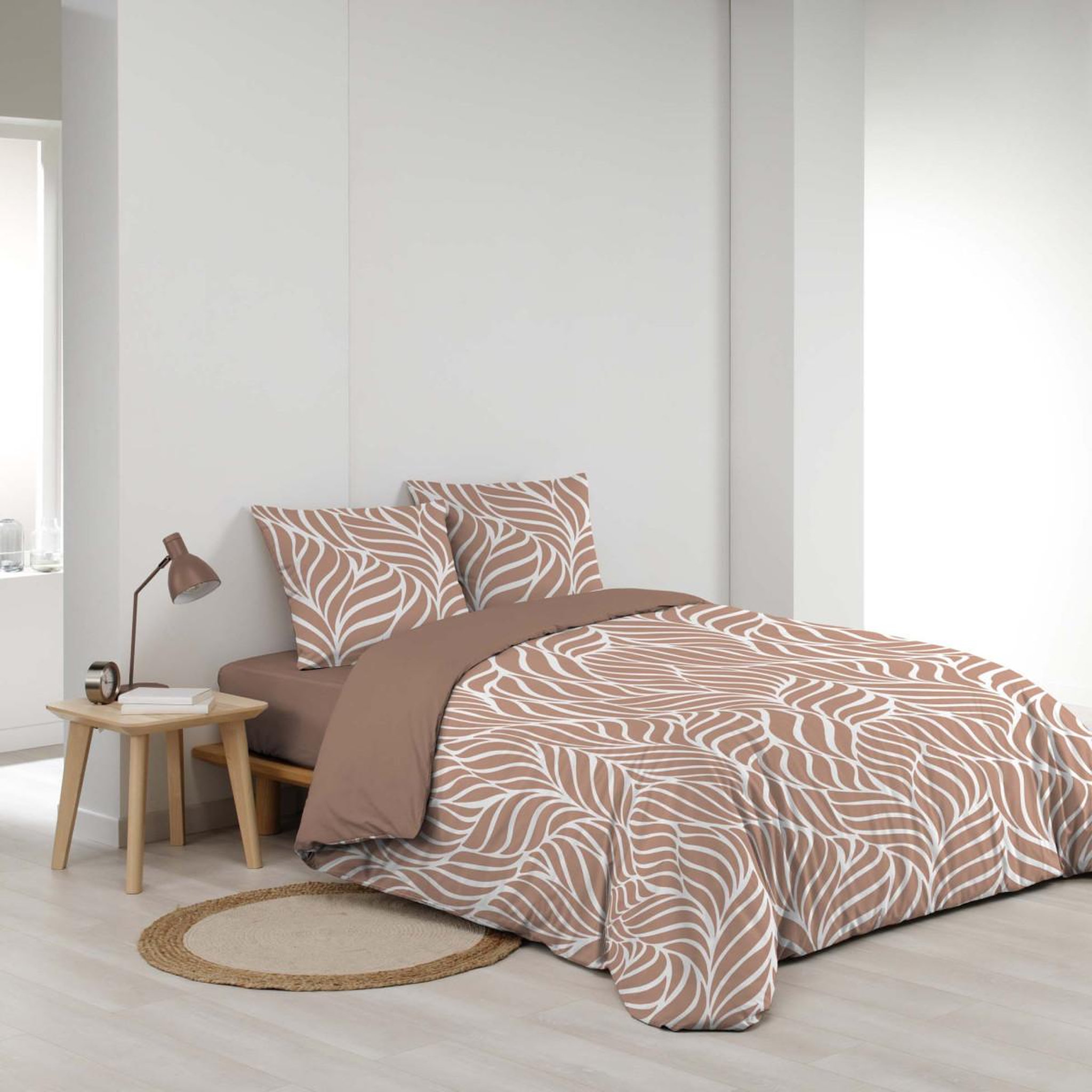 Voir la diapositive 2 : Douceur d'Intérieur Parure de lit 3 pièces  morgane  260x240cm mocha