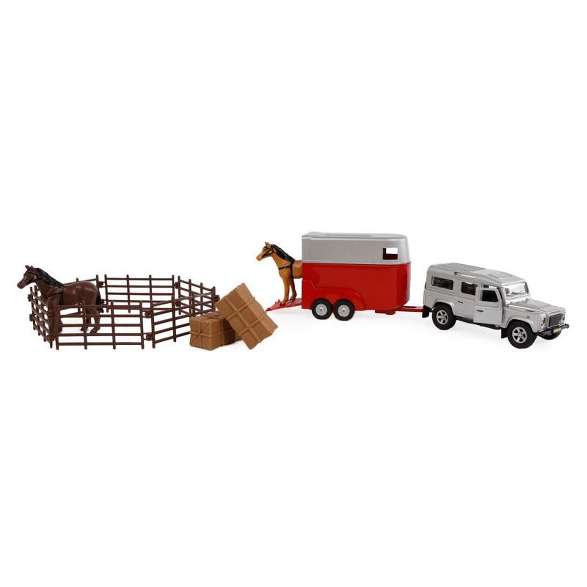 GLOB KIDS Kids Globe Land Rover with Horse Trailer