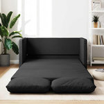 VIDAXL Canape-lit 2 en 1 noir 112x174x55 cm tissu