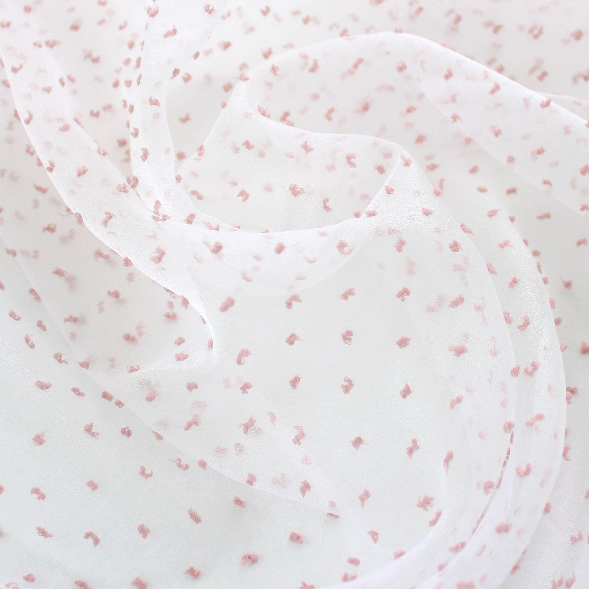 Voir la diapositive 4 : TOILINUX Voilage plumetis en organza lolita