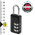 Master lock 646EURD Cadenas à Combinaison avec Corp en Zinc, Noir, 6,3 x 2 x 1 cm