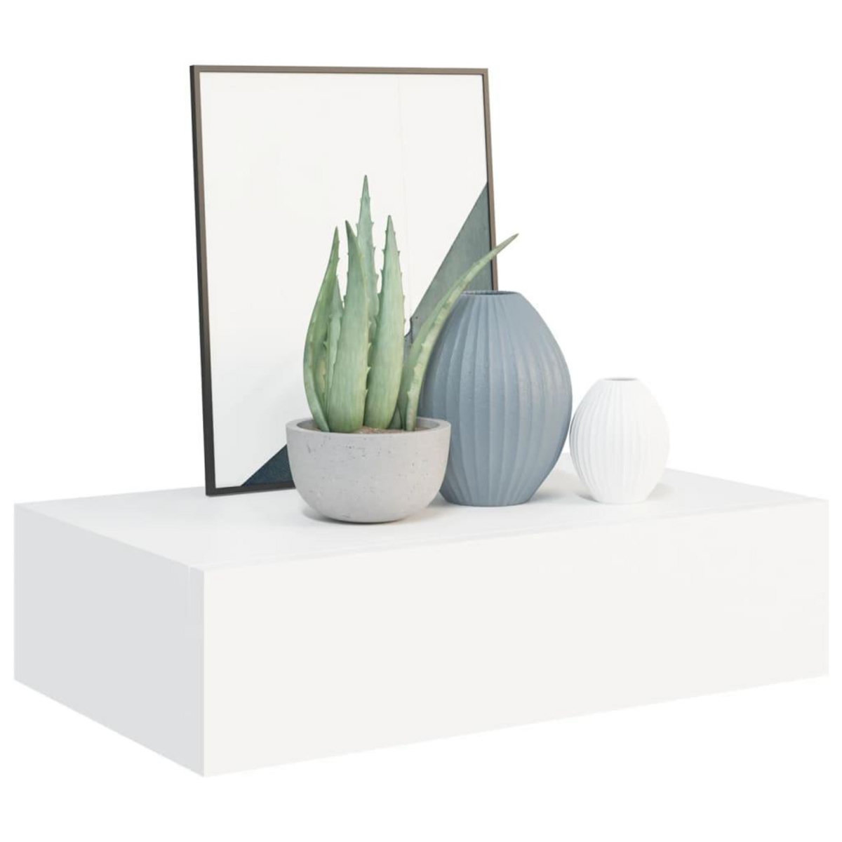 VIDAXL Etagere a tiroir murale Blanc 40x23,5x10 cm MDF