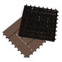 Voir la diapositive 3 : ID MARKET Lot de 5 dalles de terrasse mosaïque WODHY clipsables bois composite taupe 30 x 30 cm