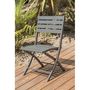 Voir la diapositive 3 : Paris Prix Lot de 2 Chaises de Jardin Pliantes  Marius  82cm Gris Anthracite