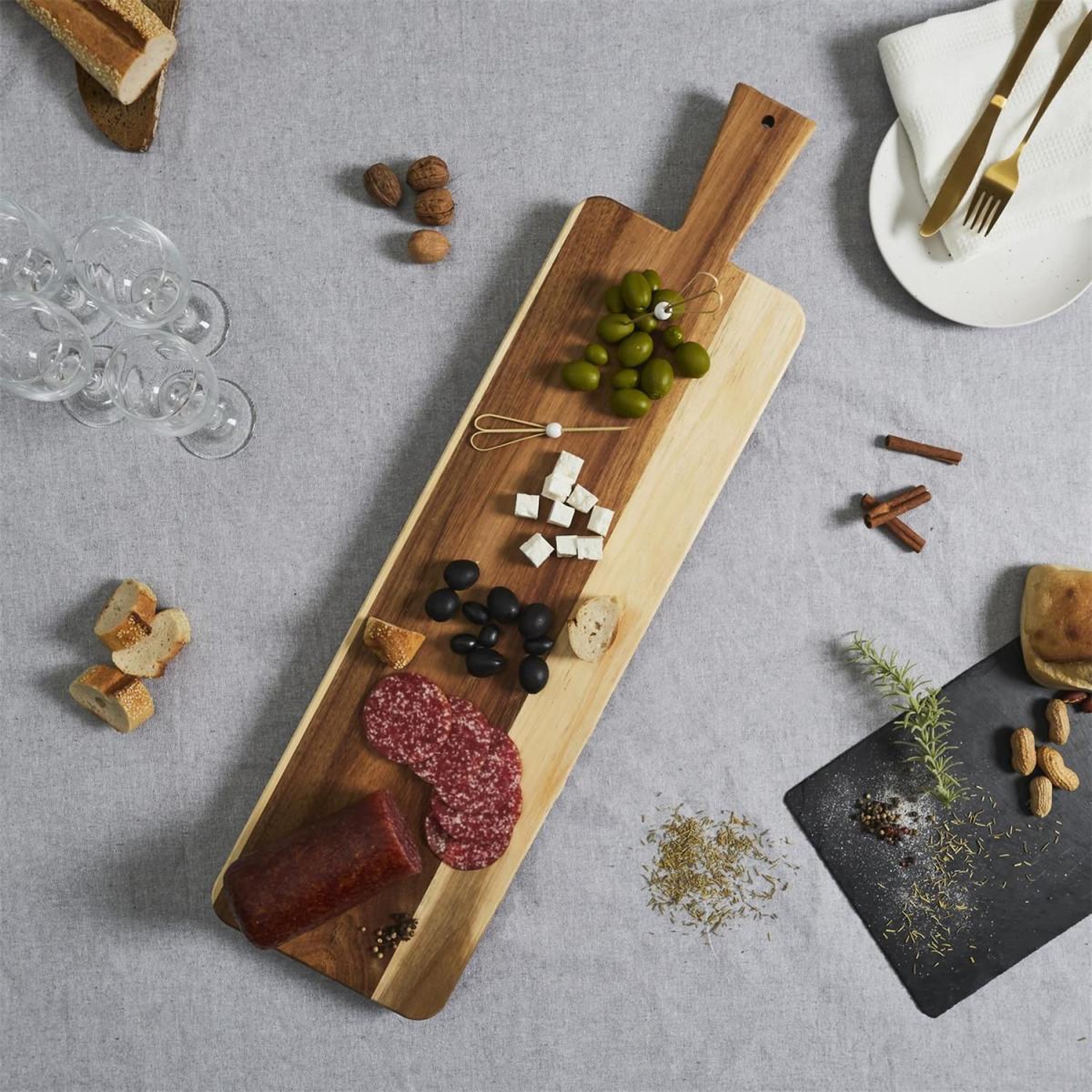 Voir la diapositive 6 : The Home Deco Factory Planche de Présentation sur Pied  Acacia  60cm Naturel