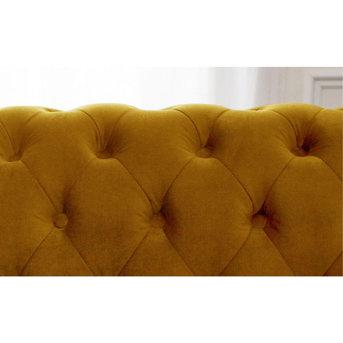 LISA DESIGN William - canapé chesterfield d'angle réversible - 5 places - en velours