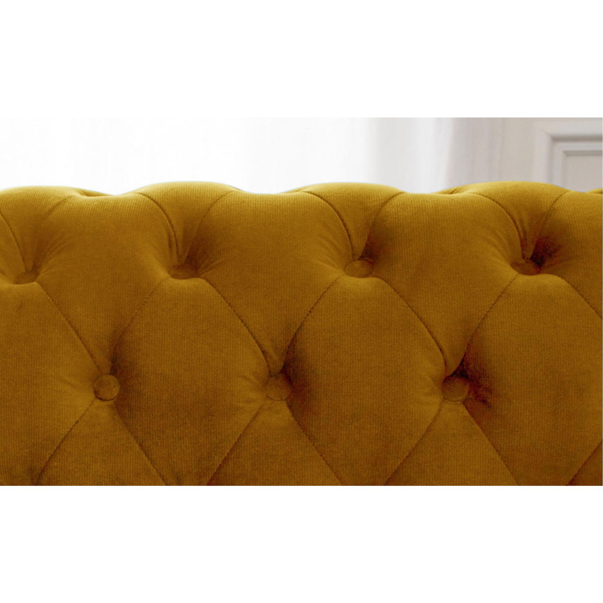 LISA DESIGN William - canapé chesterfield d'angle réversible - 5 places - en velours