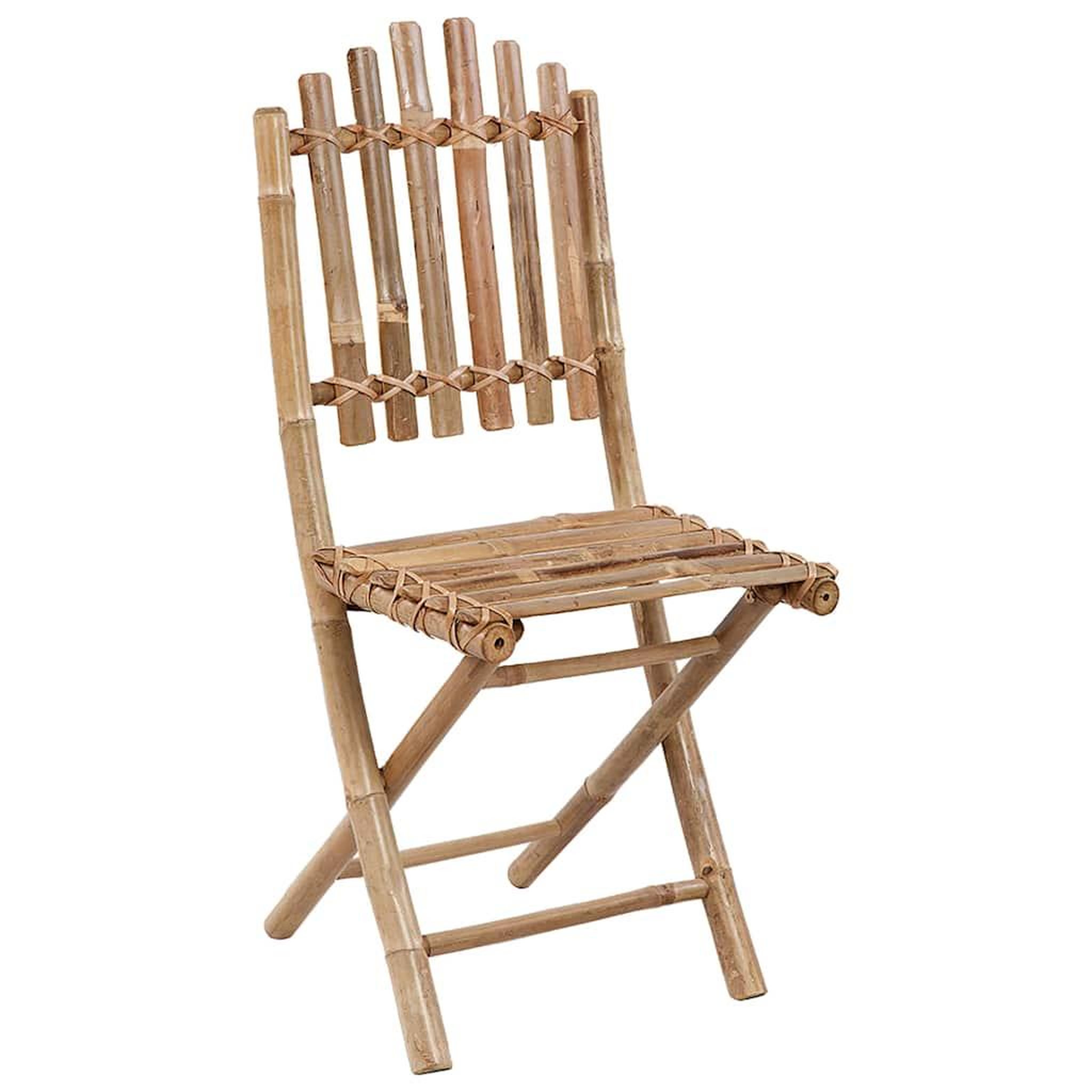 Voir la diapositive 4 : VIDAXL Mobilier a dîner d'exterieur pliable 5 pcs avec coussins bambou