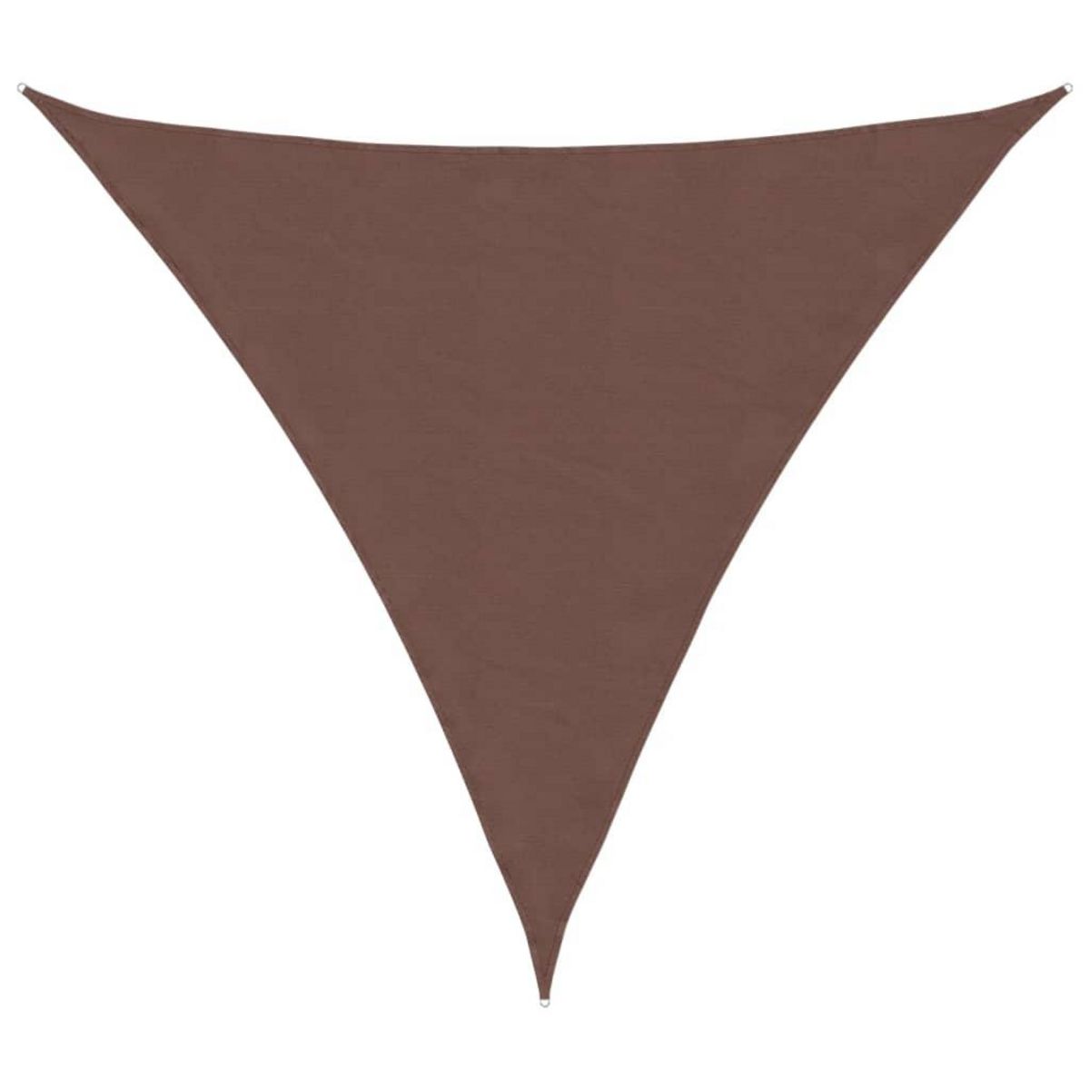 VIDAXL Voile de parasol tissu oxford triangulaire 5x5x5 m marron