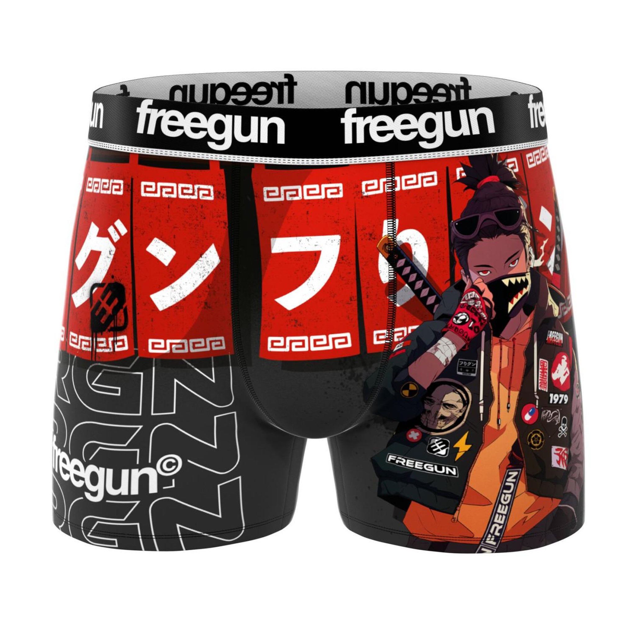 Voir la diapositive 5 : FREEGUN Lot de 4 boxers homme Manga Comics