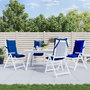 Voir la diapositive 1 : VIDAXL Coussins de chaise a dossier haut lot de 4 bleu royal