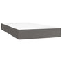Voir la diapositive 5 : VIDAXL Sommier a lattes de lit avec matelas Gris 200x200 cm Similicuir