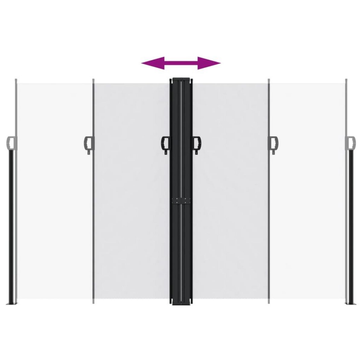 VIDAXL Auvent lateral retractable blanc 220x1000 cm