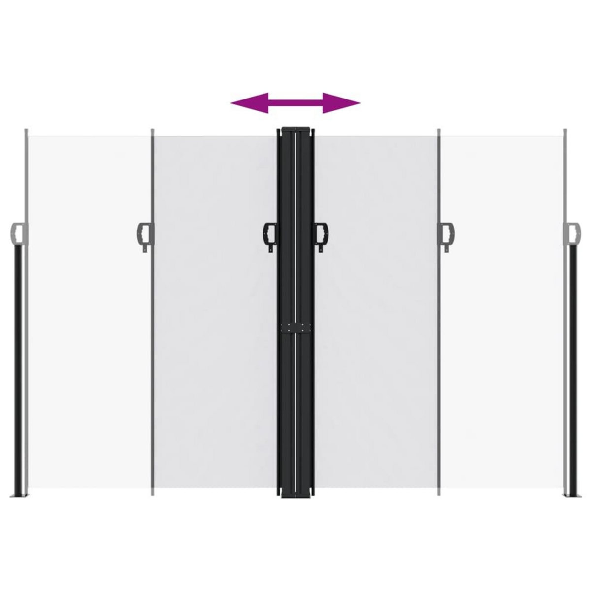 VIDAXL Auvent lateral retractable blanc 220x1000 cm