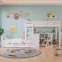 Voir la diapositive 2 : MERAX Lit superposé 90x200cm bois et mdf coloris blanc