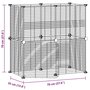 Voir la diapositive 4 : VIDAXL Cage animaux de compagnie a 12 panneaux et porte Noir 35x35 cm