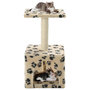 Voir la diapositive 1 : VIDAXL Arbre a chat avec griffoirs en sisal 55 cm Beige Motif de pattes