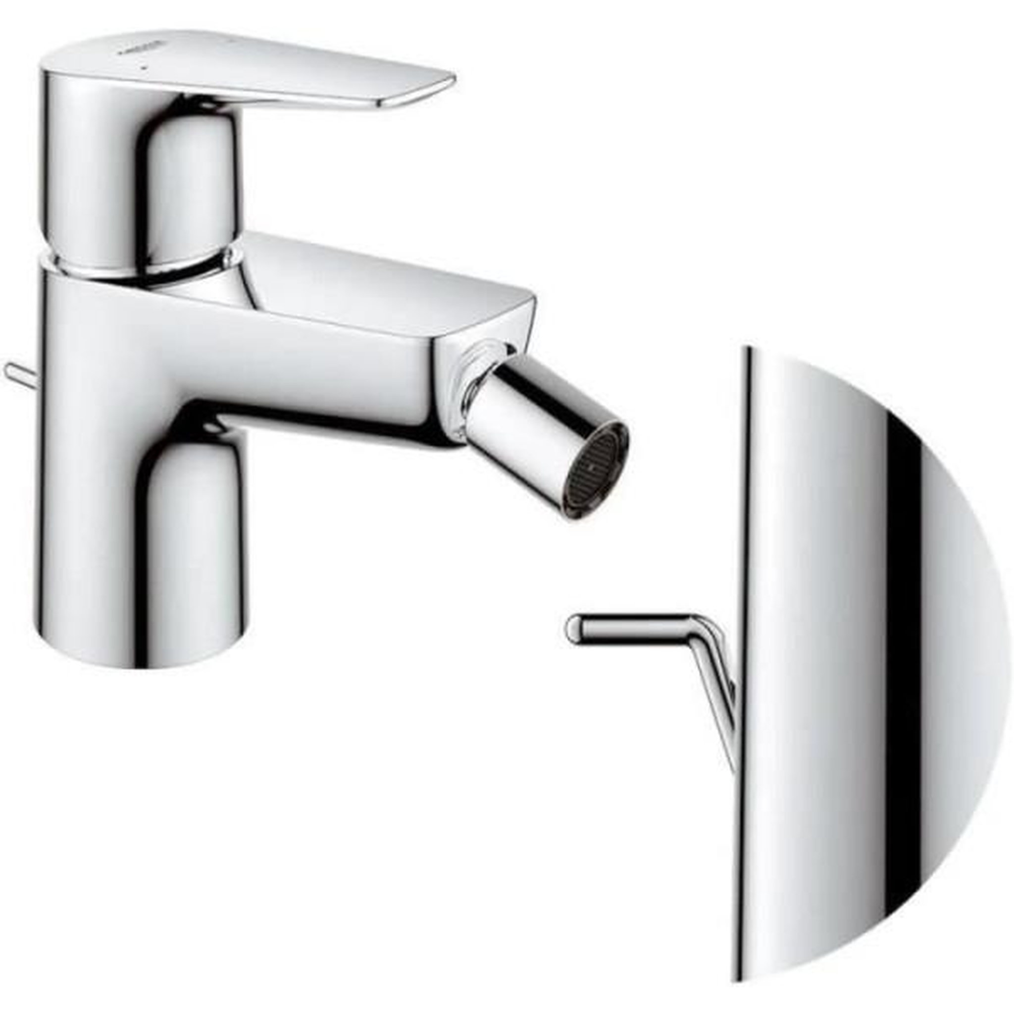 Voir la diapositive 6 : Grohe Mitigeur monocommande bidet grohe start edge - tirette de vidage - mousseur économique d'eau - chromé