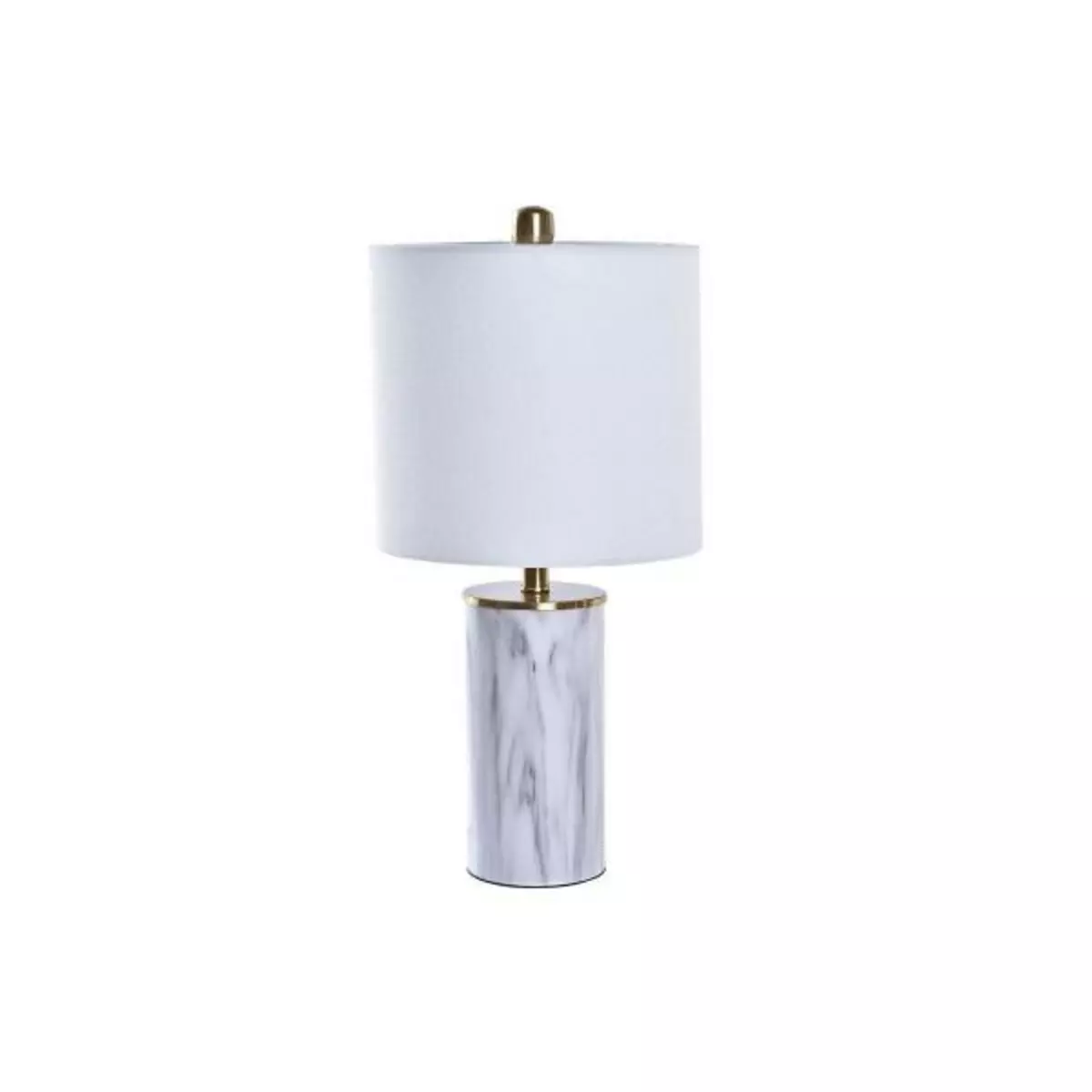 MARKET24 Lampe de bureau DKD Home Decor Doré Blanc 220 V 50 W Moderne (23 x 23 x 47 cm)