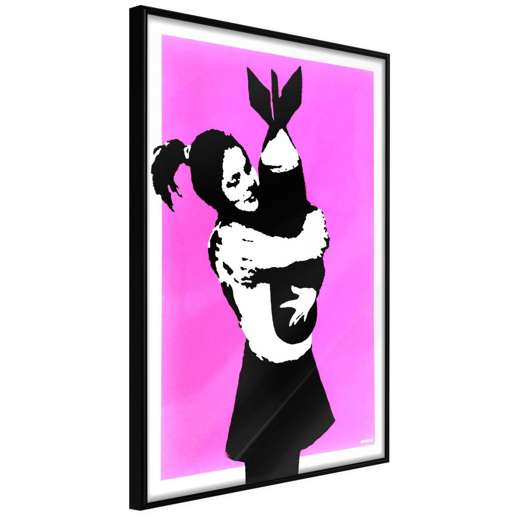 Paris Prix Affiche murale encadrée  banksy bomb hugger
