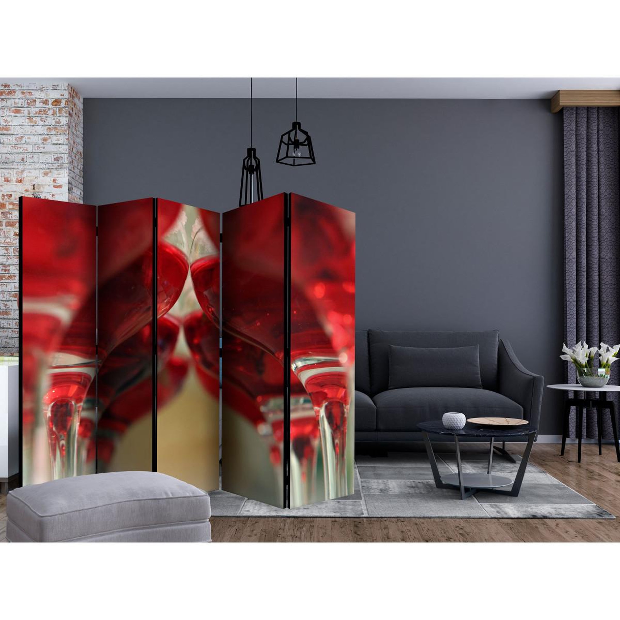 Voir la diapositive 2 : Paris Prix Paravent 5 volets  wine bar  172x225cm