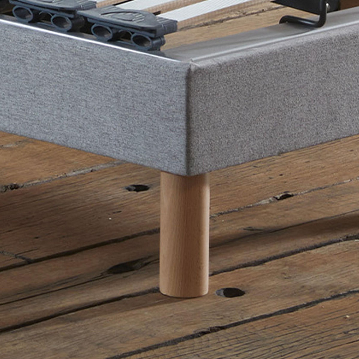IDLITERIE lit électrique de relaxation multi lattes lisse Gris - 90 x 190 cm