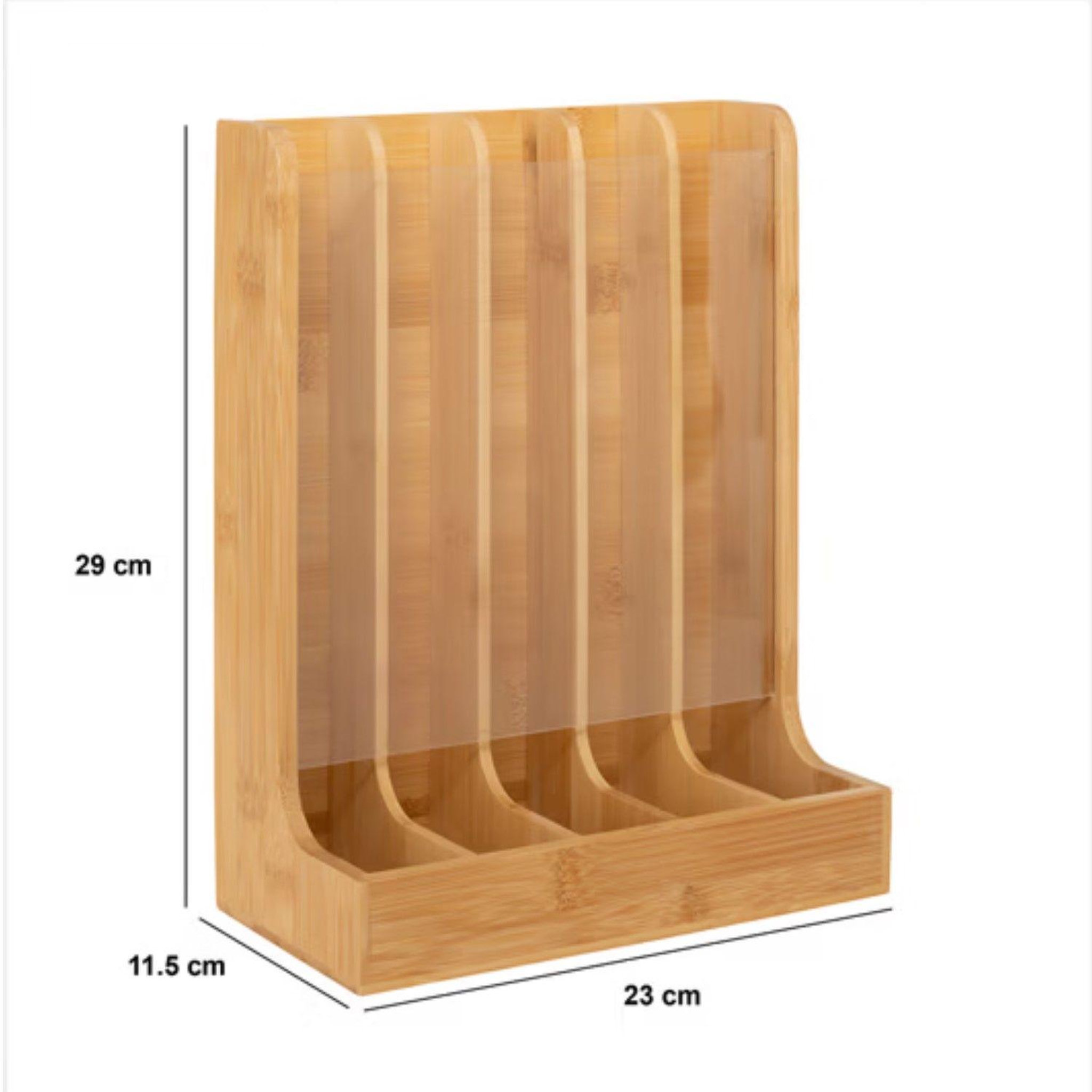 Voir la diapositive 3 : FIVE Porte-capsules en plastique et bambou - beige