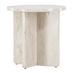 Paris Prix Table d'Appoint Effet Marbre  Alesund  50cm Beige