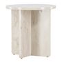 Voir la diapositive 1 : Paris Prix Table d'Appoint Effet Marbre  Alesund  50cm Beige