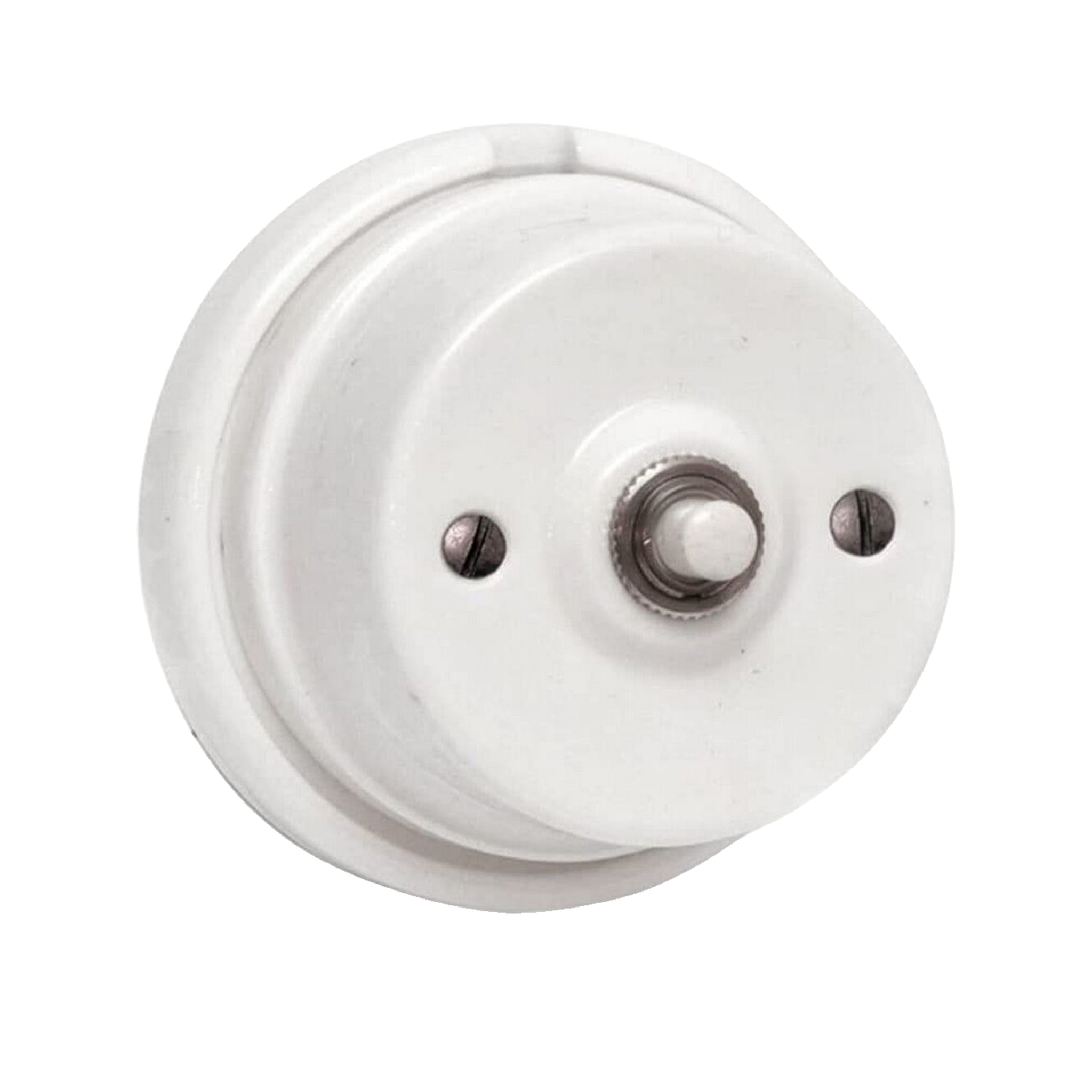 EDM Accessoire électrique edm interrupteur vintage porcelaine blanche ø80mm