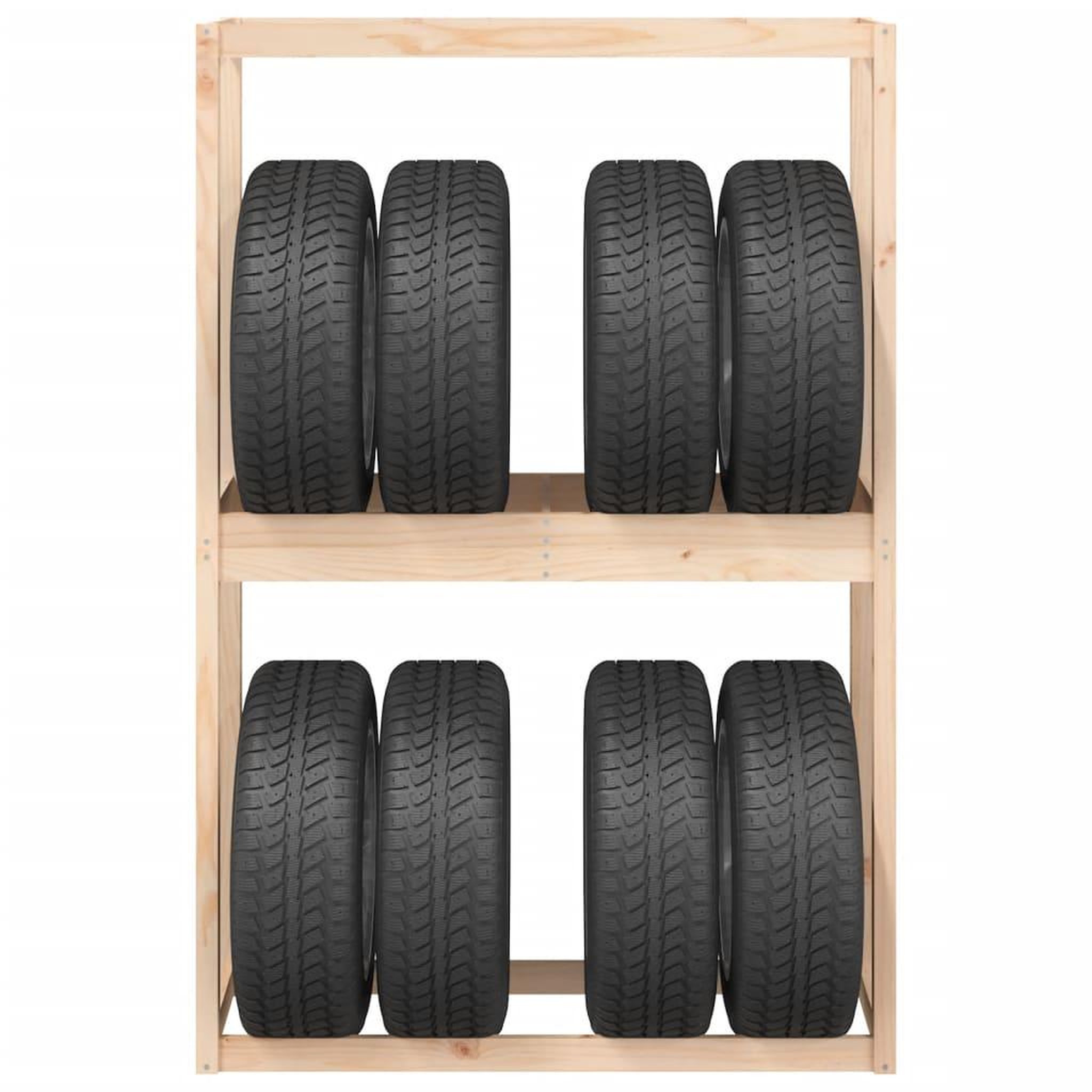 Voir la diapositive 5 : VIDAXL Porte-pneus 120x40x180 cm Bois de pin massif