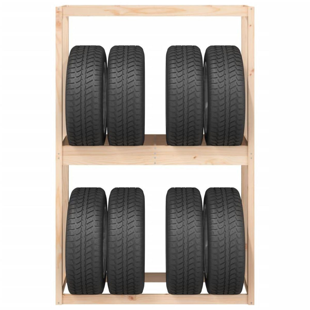 VIDAXL Porte-pneus 120x40x180 cm Bois de pin massif