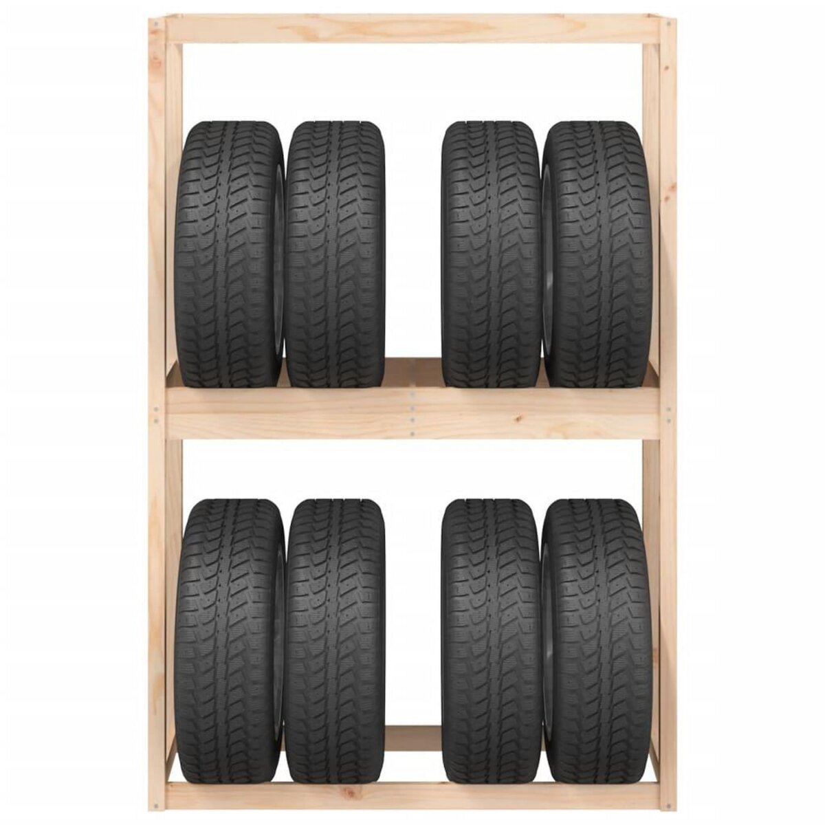 VIDAXL Porte-pneus 120x40x180 cm Bois de pin massif
