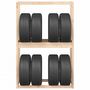 Voir la diapositive 5 : VIDAXL Porte-pneus 120x40x180 cm Bois de pin massif