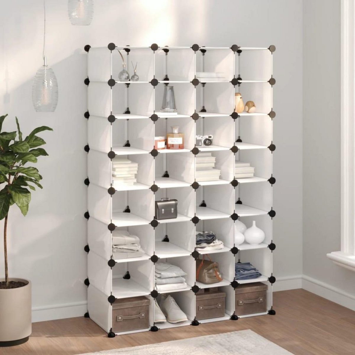 VIDAXL Etagere a chaussures Transparent 93x36,5x140 cm PP