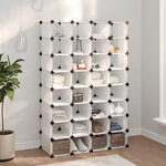 VIDAXL Etagere a chaussures Transparent 93x36,5x140 cm PP